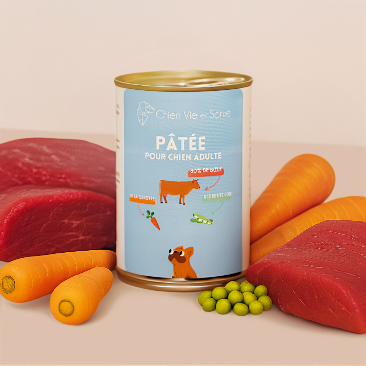 Pâtée au boeuf - 400g