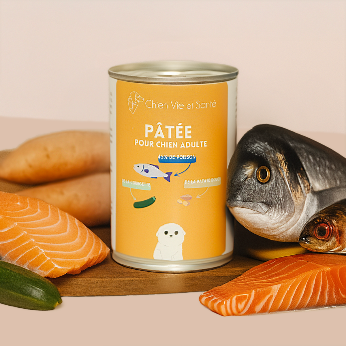 Pâtée au saumon et à la courgette - 400g